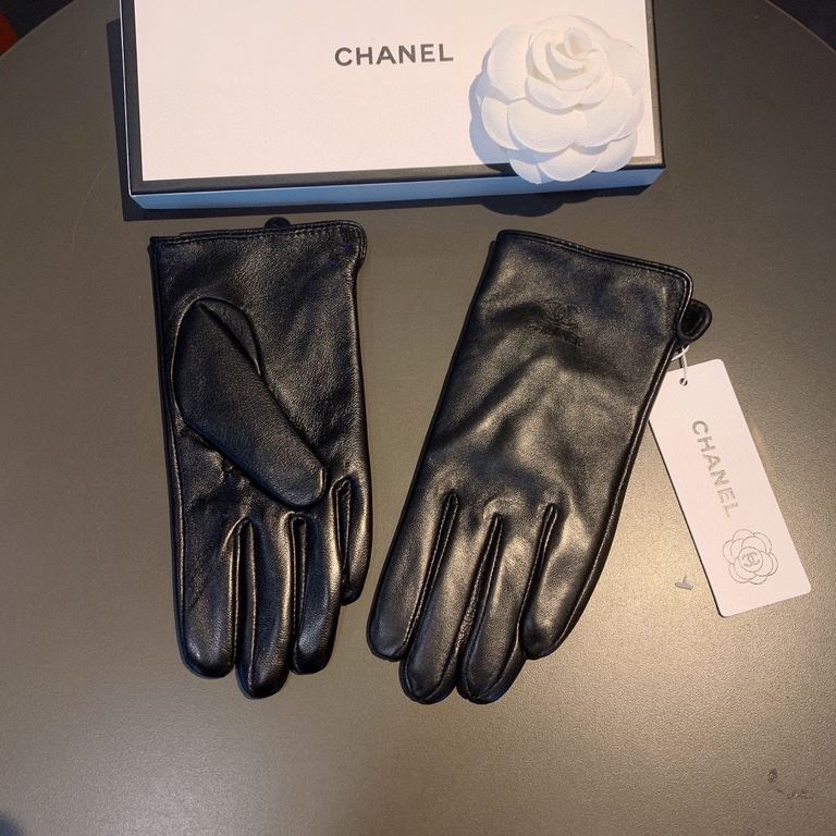 2022 new exclusive first  touch screen couple models gloves CHANEL Chanel [original quality] official website synchronization men and women new high-grade sheepskin gloves    men and women God preferred can not be missed