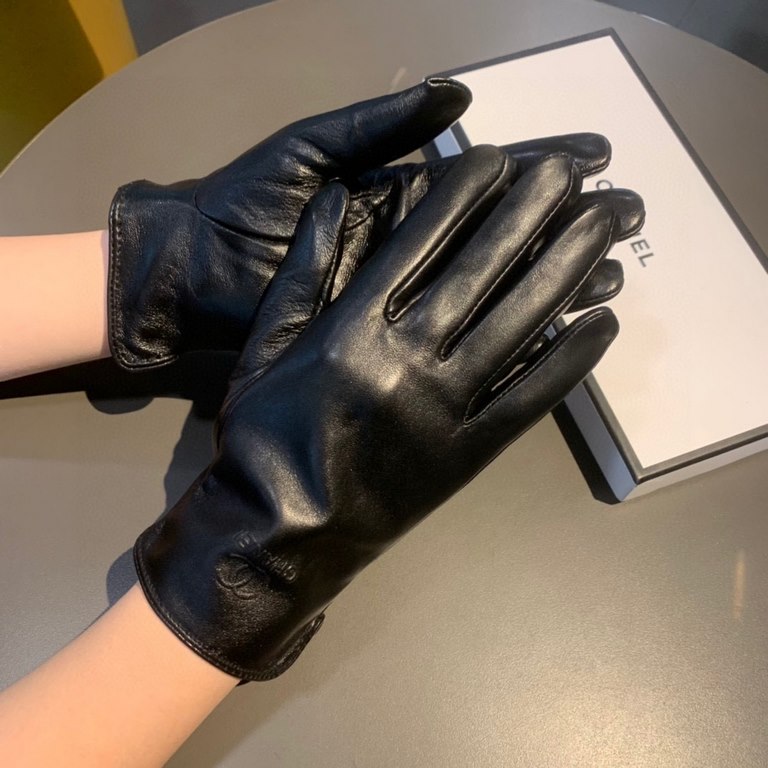 2022 new exclusive first  touch screen couple models gloves CHANEL Chanel [original quality] official website synchronization men and women new high-grade sheepskin gloves    men and women God preferred can not be missed