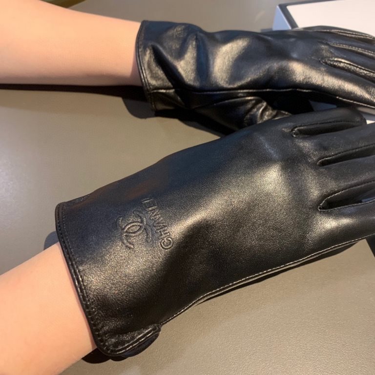 2022 new exclusive first  touch screen couple models gloves CHANEL Chanel [original quality] official website synchronization men and women new high-grade sheepskin gloves    men and women God preferred can not be missed