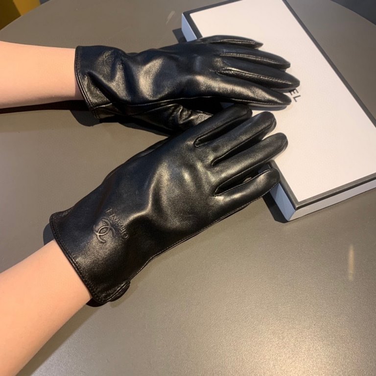 2022 new exclusive first  touch screen couple models gloves CHANEL Chanel [original quality] official website synchronization men and women new high-grade sheepskin gloves    men and women God preferred can not be missed