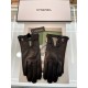 Chanel's latest original gloves   using imported polished leather original single quality official synchronization women's new high-grade sheepskin gloves     100% selection of imported lambskin lining velvet lining warm