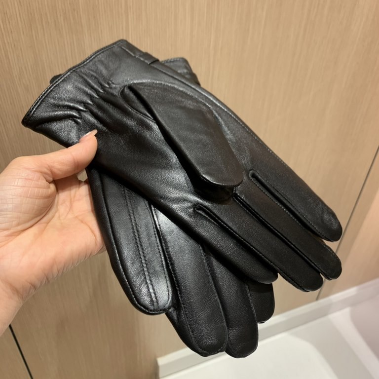 Packaging2022 new exclusive first   touch screen gloves men's gloves Gucci Gucci new high-grade sheepskin gloves    type of men preferred can not be missed    hundred percent selection of imported sheepskin Leather fine 