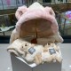 Chanel Chanel bear three-piece women's winter warm thickened plush hat scarf gloves all-in-one winter cute cycling scarf