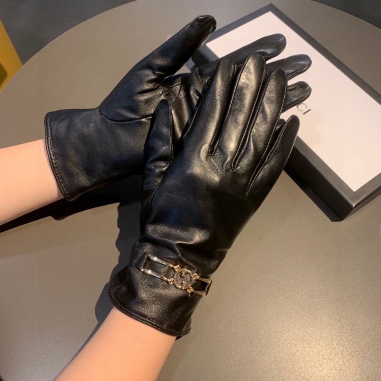 2022 new exclusive first   touch screen gloves Gucci Gucci new high-grade sheepskin gloves    goddesses set the United States preferred can not be missed    hundred percent of the selection of imported sheepskin Leather 