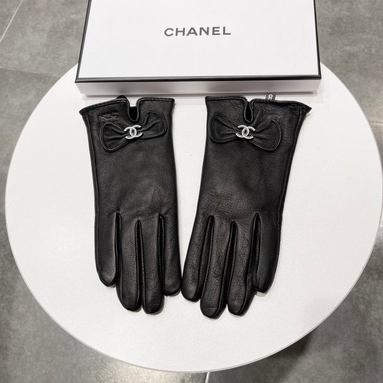 women's models  2023 new exclusive first   touch screen gloves Chanel deerskin pattern Chanel [original quality] official synchronization of the official website women's new high-grade sheepskin gloves     goddesses pref