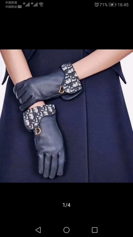 Dior   burst to   [top original single] official website synchronization women's new high-grade sheepskin gloves     100% selection of imported lambskin lining cashmere Warm and comfortable better Cortical luster bright 