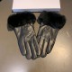 With box2022 new exclusive first  Saint Laurent YLS lazy rabbit   hair touch screen women's gloves [original quality] official website synchronization women's new high-grade sheepskin gloves    goddess preferred can not 