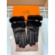 New exclusive first Hermes women's new high-grade sheepskin gloves    Goddess preferred can not miss    First-grade sheepskin Leather fine and soft cashmere lining to keep warm better Goddesses set of the United States o