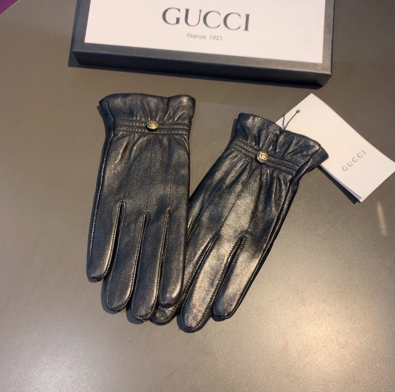 2022 new exclusive first   touch screen gloves double line harness   gloves Gucci Gucci new high-grade sheepskin gloves    goddesses set of the United States preferred can not be missed    100 percent selection of import