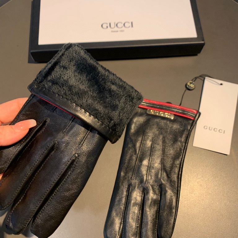 2022 new exclusive first   touch screen gloves Gucci Gucci new high-grade sheepskin gloves    goddesses set the United States preferred can not be missed    100% selection of imported sheepskin Leather fine and soft Reco