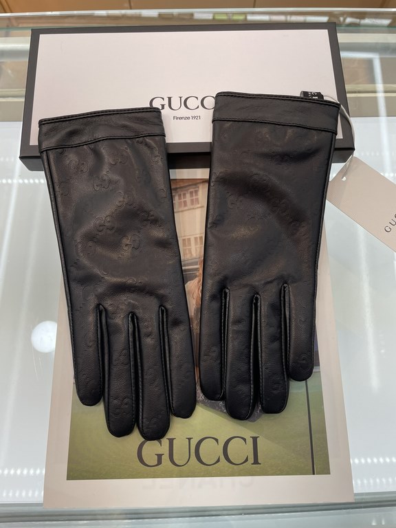 New exclusive first   Gucci GUCCI   [original quality] official website synchronization ladies new high-grade sheepskin gloves    goddess preferred can not be missed      hundred percent of the selection of imported shee