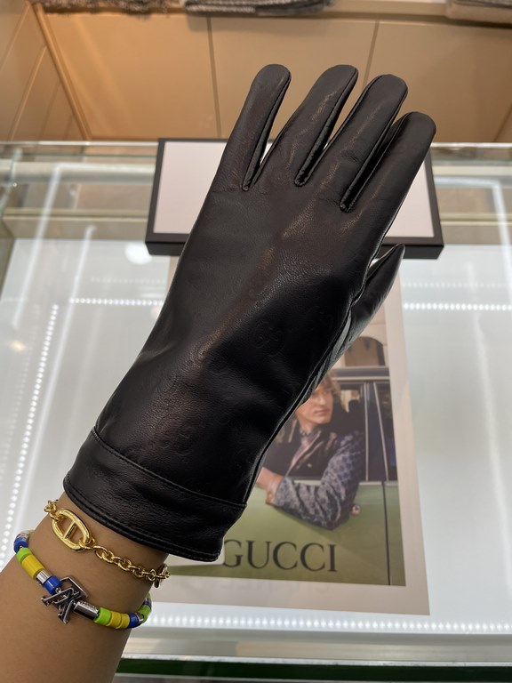 New exclusive first   Gucci GUCCI   [original quality] official website synchronization ladies new high-grade sheepskin gloves    goddess preferred can not be missed      hundred percent of the selection of imported shee