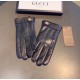 Packaging2022 new exclusive first   touch screen gloves men's gloves Gucci Gucci new high-grade sheepskin gloves    type of men preferred can not be missed    hundred percent selection of imported sheepskin Leather fine 