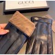 Packaging2022 new exclusive first   touch screen gloves men's gloves Gucci Gucci new high-grade sheepskin gloves    type of men preferred can not be missed    hundred percent selection of imported sheepskin Leather fine 