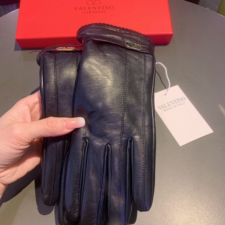 2022 new exclusive first  Valentino VALENTINO long touch screen women's gloves [original quality] official website synchronization ladies new high-grade sheepskin gloves    goddess preferred can not be missed       100 p