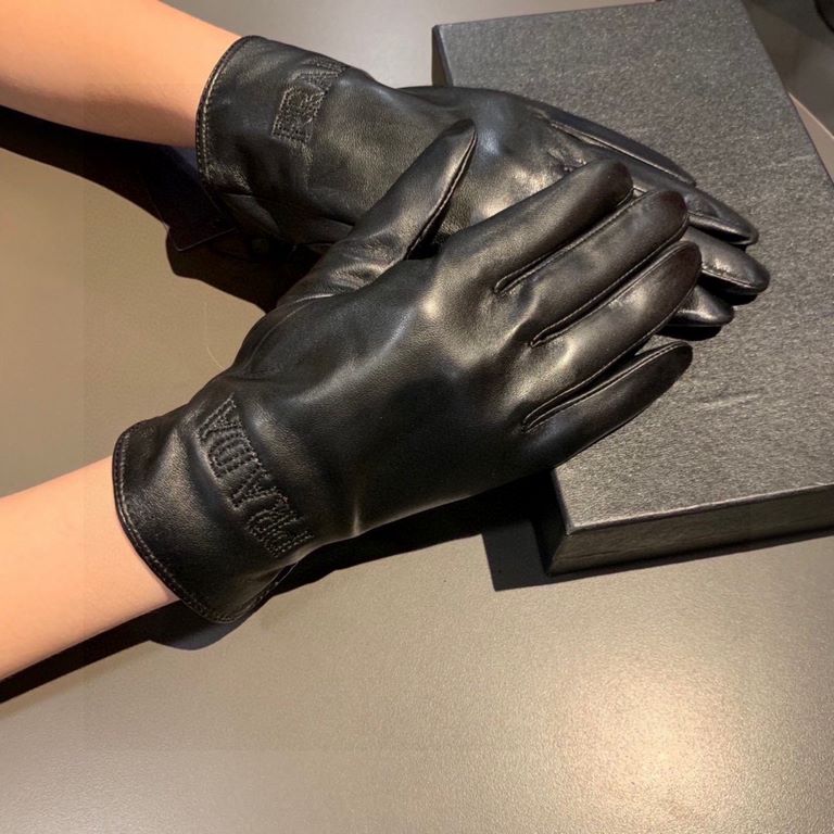 2023 new exclusive first   touch screen gloves Prada sheepskin gloves [original quality] official website synchronization women's new high-grade sheepskin gloves    goddess preferred can not be missed    hundred percent 