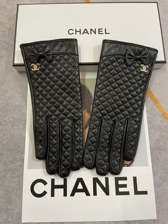 chanel new ladies gloves first grade sheepskin leather ultra-thin soft and comfortable special show hand shape    texture superbSize M L