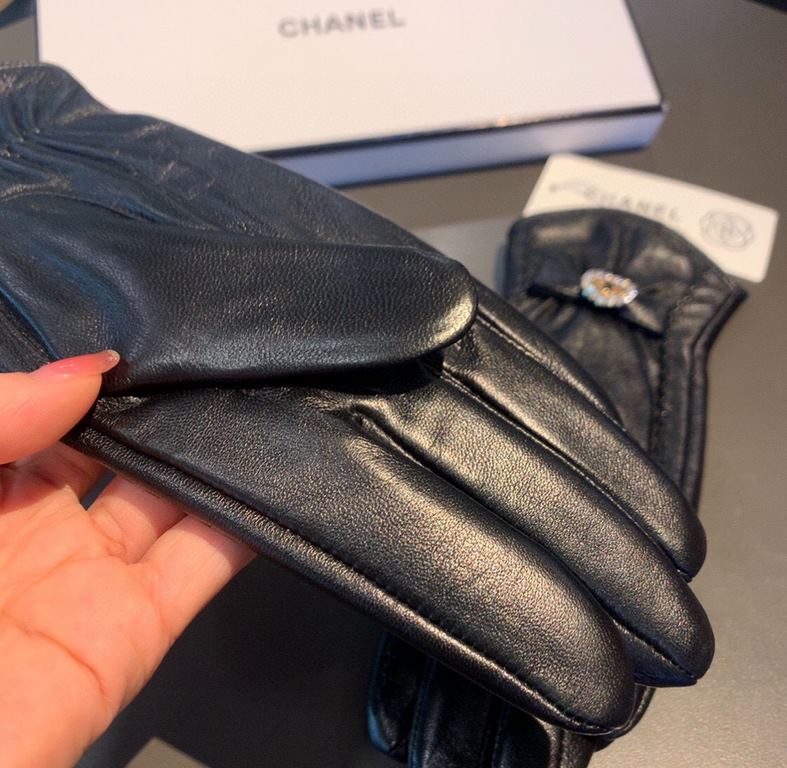 With packaging2022 new exclusive first  touch screen gloves Chanel Chanel [original quality] official synchronization Ms. new high-grade sheepskin gloves    goddess preferred can not be missed    hundred percent selectio