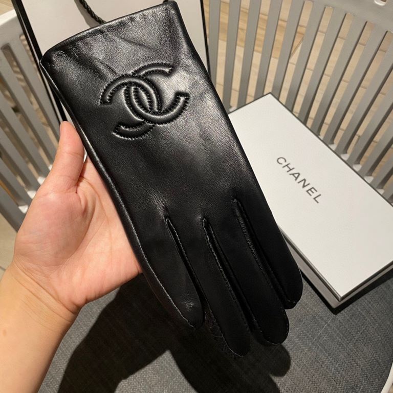 Chanel new women's gloves first-class sheepskin leather leather ultra-thin soft and comfortable special show hand-shaped    texture super groupSize average size