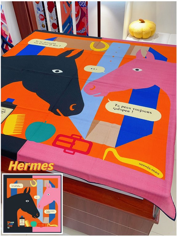 New    HERMES bought all say good-looking   Recommended  [Love Story 140] cashmere square scarf, the top craft super value   Hermes counter pop    three-dimensional rendering of the pattern pattern in kind grade is very 