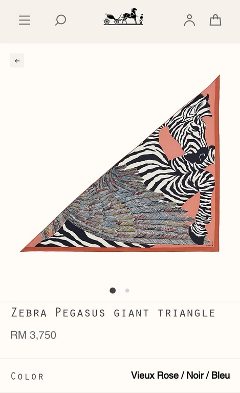 RHMS2285 Hermes [Zebra Pegasus] velvet large triangle scarf, counter synchronization! As well as the untamed nature of the zebra, the legend is reinterpreted on this silk scarf. Pegasus is the mount of Zeus, where the ho