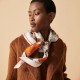 Silk new   bought said good-looking   recommended   [incredible 90] double-sided same color silk square scarf, top craftsmanship value   Hermes counter models     three-dimensional presentation of the pattern pattern in 