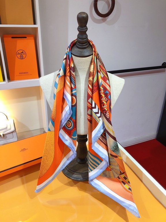 Price  SHMS2345   Hermes [Fantasy Saddle] 90cm Silk Square Scarf   This super beautiful saddle print silk scarf   is made of twill silk   hand rolled edges cutting-edge craftsmanship, it's soft and lightweight, easy to w