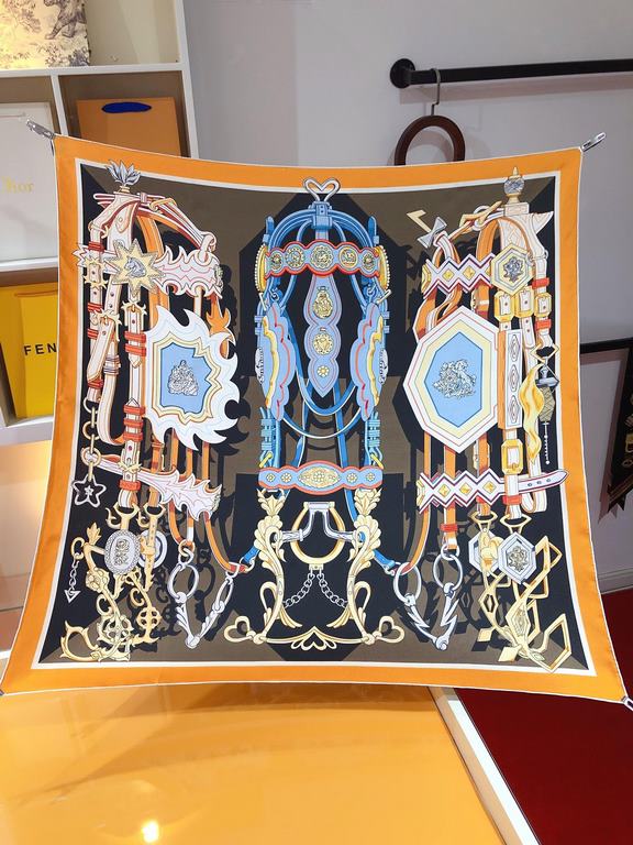 SHMS2325 Hermes [Reins and Fate] 90cm Silk Square Scarf  Have you heard of Clotho, Lachesis and AtroPos They are the three sisters of fate in Greek mythology, in charge of the thread of life, the distribution of destiny 