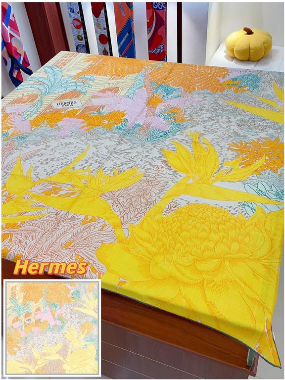 Price  New    HERMES bought all say good-looking   Recommended  [Tropical jungle version of Fubo140] cashmere square scarf, the top technology is super-valuable   Hermès counter explosion    three-dimensional presentatio