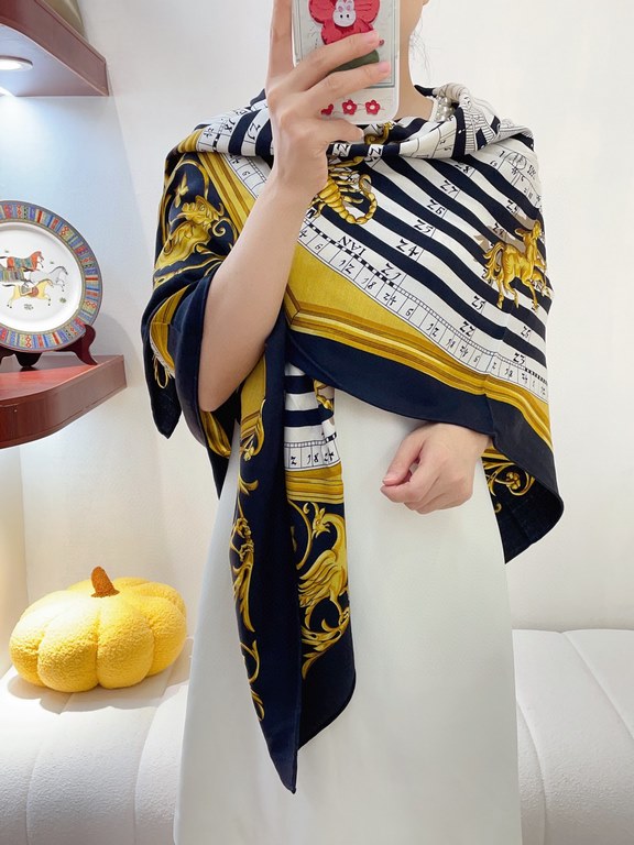 [Double-sided same color] Counter synchronization Hermes home buy all said good-looking [digital roulette wheel]  Recommended   top craft super value  Hermes counter explosion models   Cashmere square scarf  three-dimens