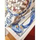 SHMS2272  Hermès [Stallions in Parade] 90cm silk square scarf draws its inspiration from catalog albums of equestrian paraphernalia published in the 19th century to create this image. The colorful objects hover around th