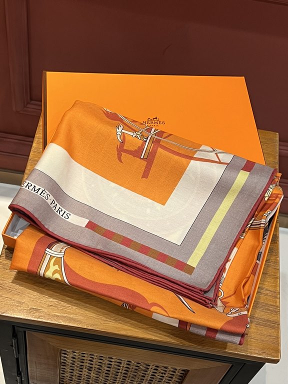 Price Cashmere new    Buy all say good-looking   Recommended  Double-sided the same color cashmere square scarf, top craftsmanship super value   Hermes counter models    three-dimensional presentation of the pattern patt