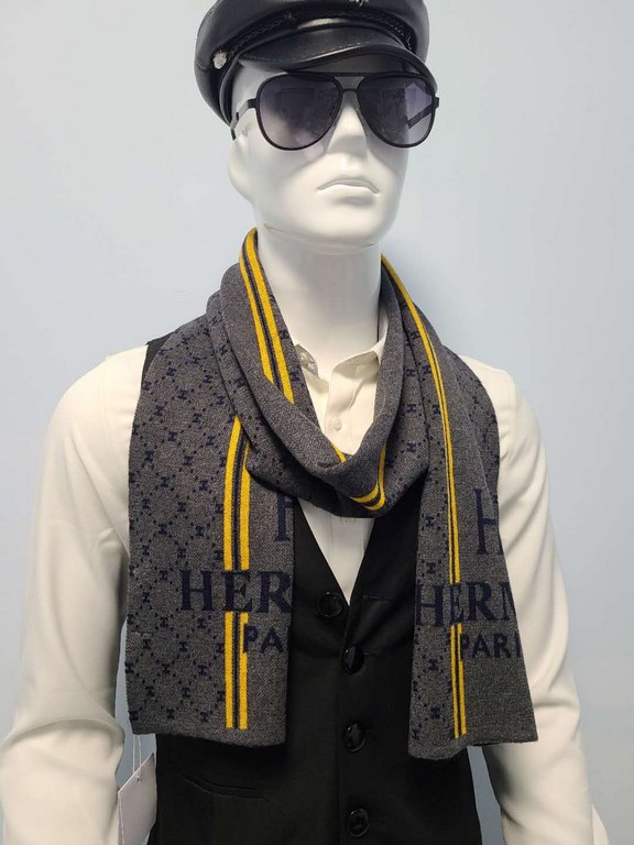 Special   counter synchronization   Hermes   men's winter boutique listing    Material 100% knitted wool   new technology soft and smooth Specification 180  30   quality is beautiful   men and women   Exclusive physical 