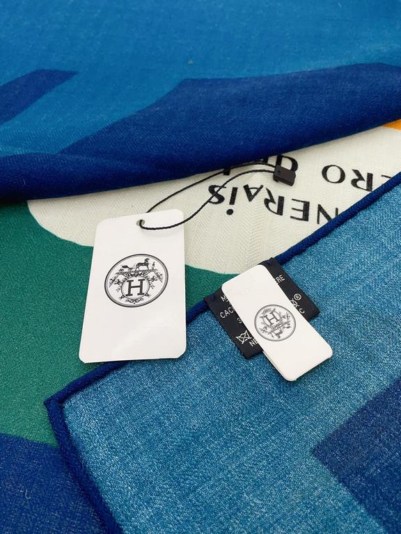 New    HERMES bought all say good-looking   Recommended  [Love Story 140] cashmere square scarf, the top craft super value   Hermes counter pop    three-dimensional rendering of the pattern pattern in kind grade is very 