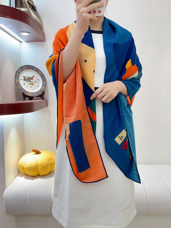 New    HERMES bought all say good-looking   Recommended  [Love Story 140] cashmere square scarf, the top craft super value   Hermes counter pop    three-dimensional rendering of the pattern pattern in kind grade is very 