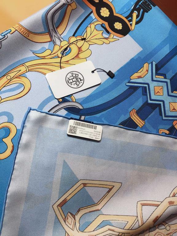 SHMS2321 ORIGINAL ORIGINAL HERMES [Reins and Fate] 90cm Silk Square Scarf  Have you ever heard of Clotho, Lachesis and AtroPos They are the three sisters of fate in Greek mythology, in charge of the thread of life, the d