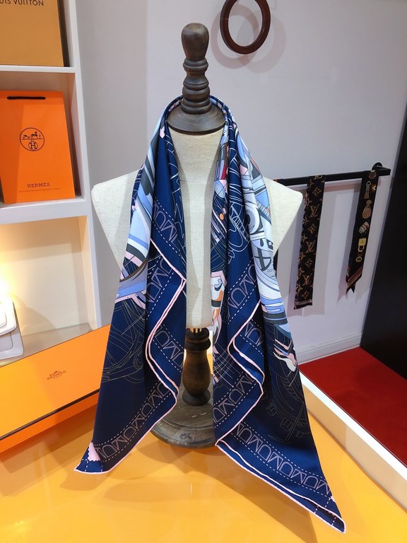 SHMS2313  Hermes [Mechanical Stallion] 90cm Silk Square Scarf, Hermes' must-have accessory can be worn in a variety of ways and goes well with any outfit. It can be worn around the neck or as a belt, hair tie or headscar