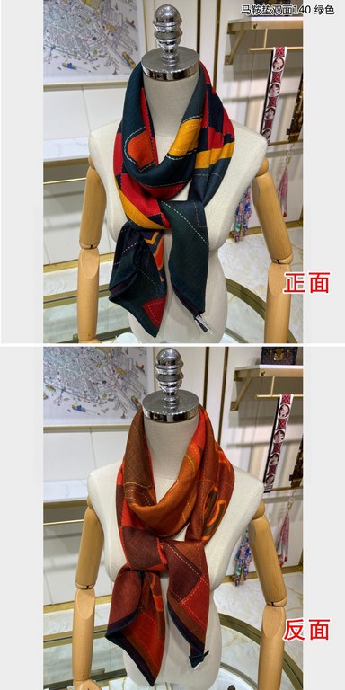 priceBought all say good-looking   recommended   [saddle pad double-sided 140] cashmere square scarf, double-sided dual-color dual-use, top craftsmanship value   Hermes counter models     three-dimensional presentation o