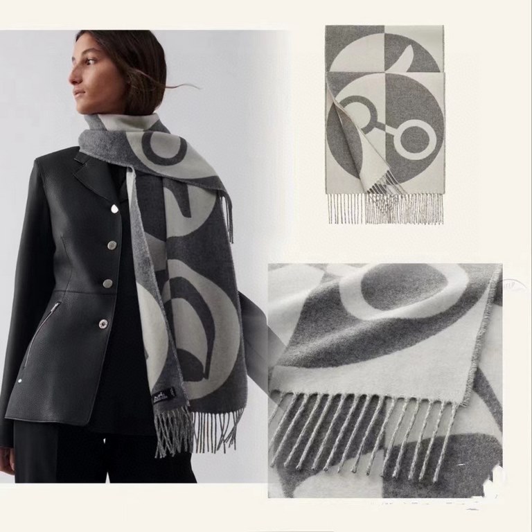 Hermes new geometric cashmere scarf, this paragraph is really a glance on the love, abstract geometric shapes logo, colorful geometric sense of fun, pay tribute to the brand logo elements, horse boots, spurs, jacquard cr