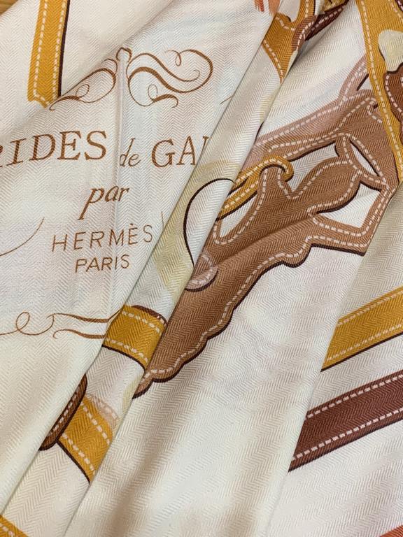 New models are said to look good Hermes silk cashmere square scarf, gorgeous bridle, 140  140cm, double-sided same color printing, high-end heavyweight silk cashmere fabric, front and back effects of the same, 70% cashme