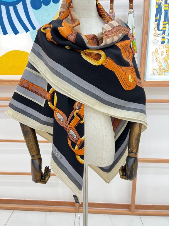 [Both sides of the same color] Extreme Hermes Hall of Fame Royal Recommended   best quality, beautiful fried Oh ~ [training collection square scarf] a total of three colors. High-end velvet square scarf   simple and fait