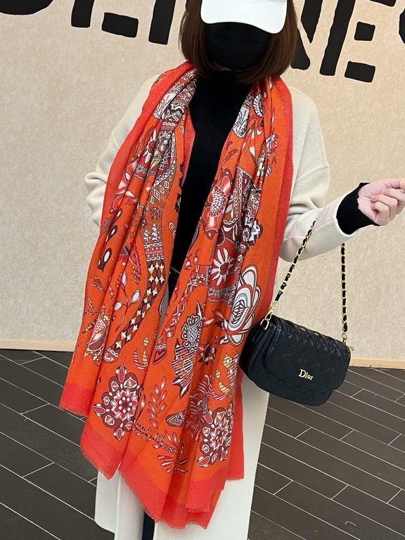 The price will shine bright scarf Hermes counter synchronization buy said good-looking cashmere printing   recommended   top technology value   Hermes counter pop models    cashmere square scarf   three-dimensional rende