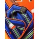 RHMS2286 Hermes [Stallion draped] velvet large triangle scarf, counter synchronization! Leather waterle neatly outlines the steeds, each draped in a shuma blanket labeled with the monogrammed combination of the owner's n