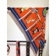 RHMS2286 Hermes [Stallion draped] velvet large triangle scarf, counter synchronization! Leather waterle neatly outlines the steeds, each draped in a shuma blanket labeled with the monogrammed combination of the owner's n