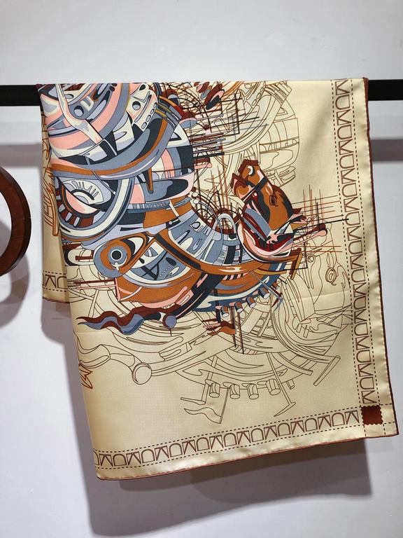 SHMS2313  Hermes [Mechanical Stallion] 90cm Silk Square Scarf, Hermes' must-have accessory can be worn in a variety of ways and goes well with any outfit. It can be worn around the neck or as a belt, hair tie or headscar