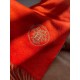 HERMFS [Hermes] Paris fashion show double-sided cashmere scarf! Using fine cashmere from the Mongolian plateau! The hand is full of fine velvet! The price is absolutely 100% affordable! Excellent embroidery craft! It's a