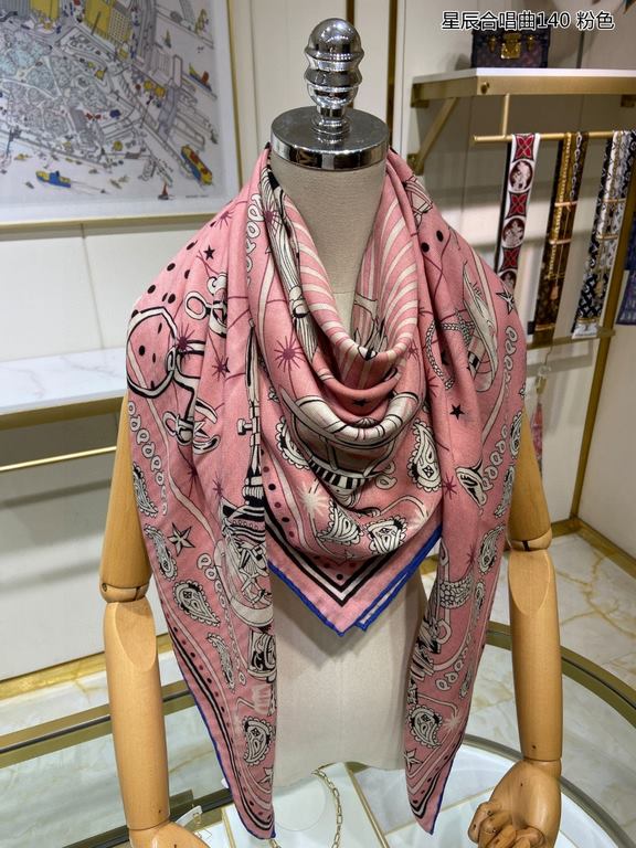 priceCashmere new    Buy all say good-looking   Recommended  [Star Chorus 140] cashmere square scarf, top craftsmanship value   Hermes counter models    three-dimensional presentation of the pattern pattern in kind grade