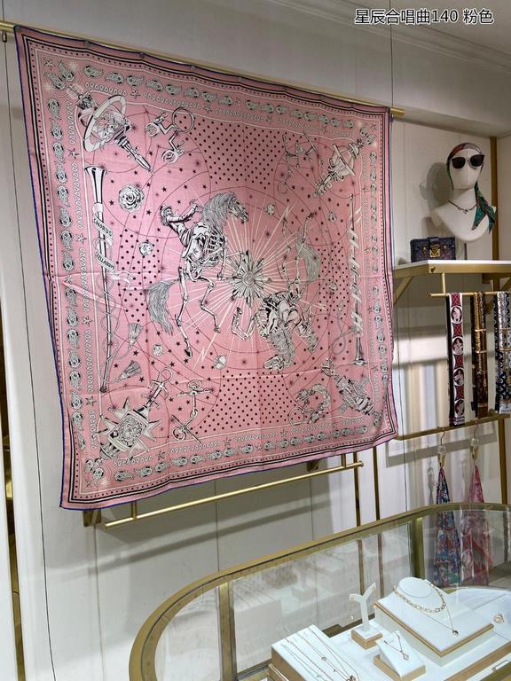 priceCashmere new    Buy all say good-looking   Recommended  [Star Chorus 140] cashmere square scarf, top craftsmanship value   Hermes counter models    three-dimensional presentation of the pattern pattern in kind grade