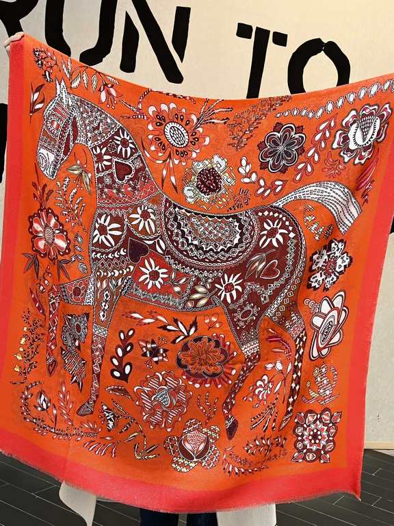 The scarf that will glow and shine Hermes Counter synchronization Buy all said good-looking cashmere printing   Recommended   top craft super value   Hermes counter pop models    cashmere square scarf   three-dimensional