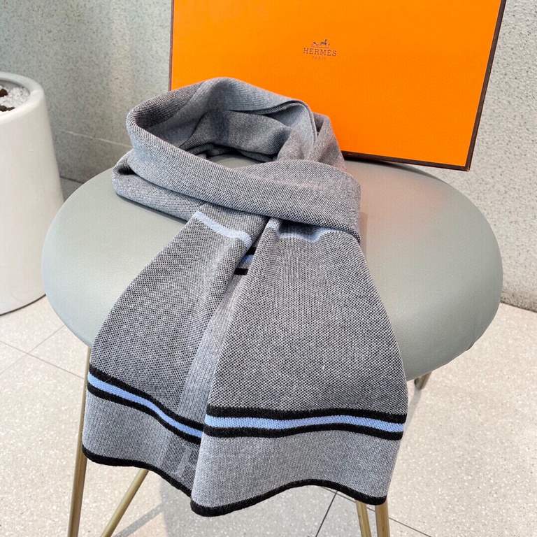 2023 counter newest models   Hermes hot to come    top color knitting process   this process is only a big brand pure OEM factory only have the process  100% top knitting plus cashmere   scarf   high cutting-edge product